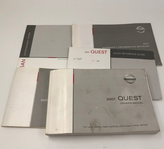 2007 Nissan Quest Owners Manual Set OEM C01B47027