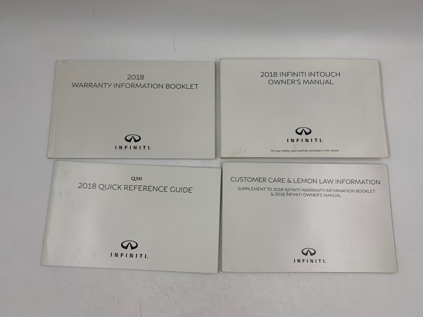 2018 Infiniti Q50 Owners Manual Set with Case OEM E02B08050