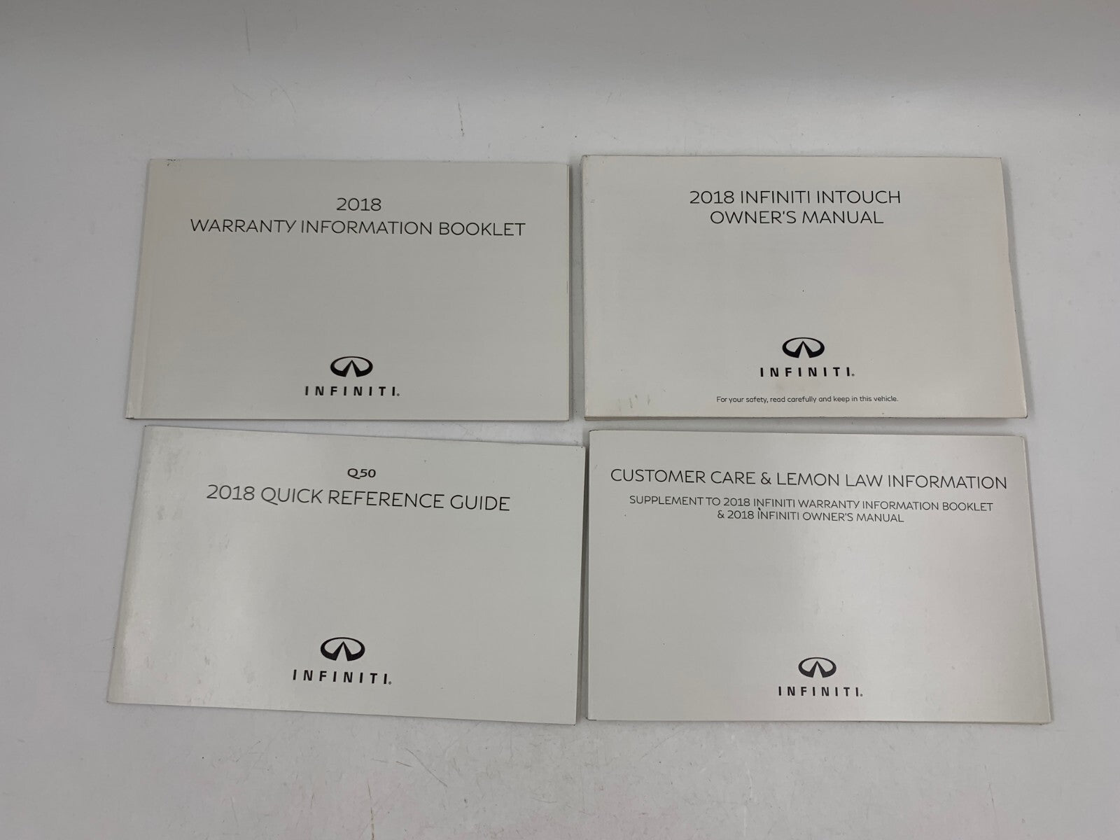 2018 Infiniti Q50 Owners Manual Set with Case OEM E02B08050