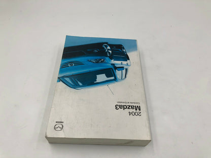2004 Mazda 3 Owners Manual OEM E02B59005