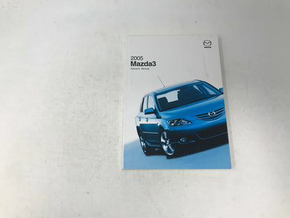 2005 Mazda 3 Owners Manual Warranty Guide Set with Case OEM E03B53056