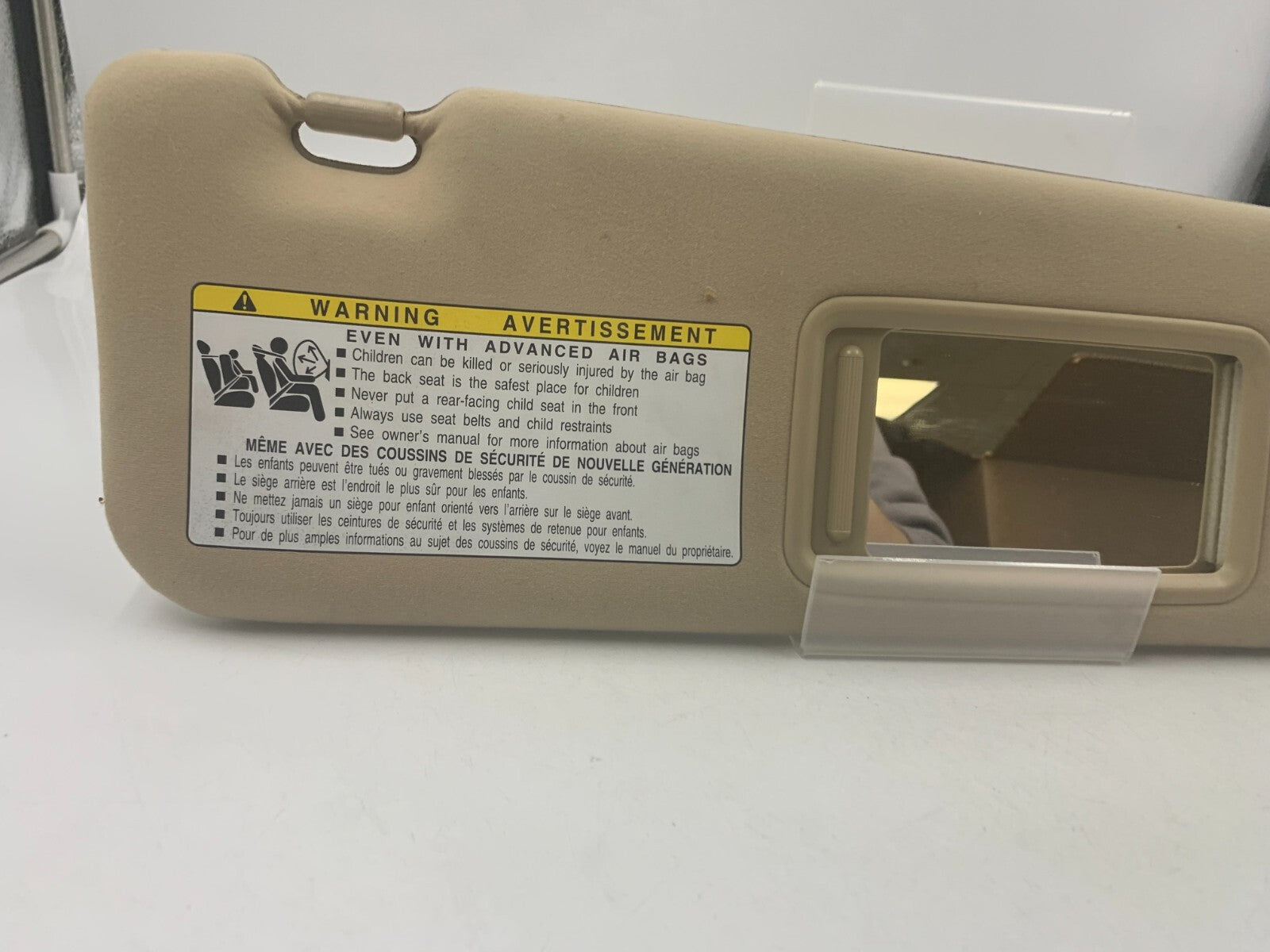 2007-2009 Lexus ES350 Passenger Sun Visor Tan OEM D02B33081