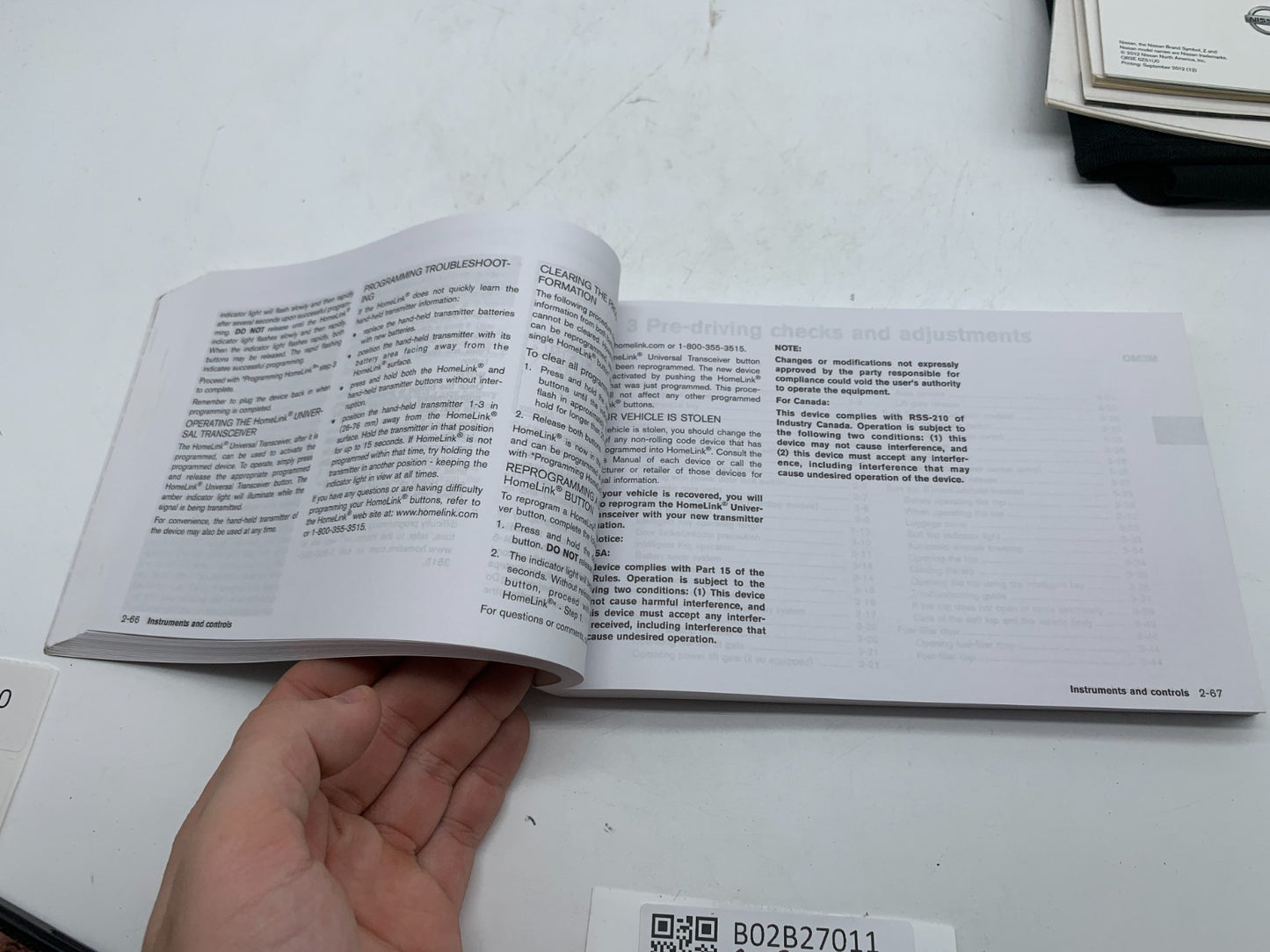 2013 Nissan Murano Owners Manual Set with Case OEM B02B27011