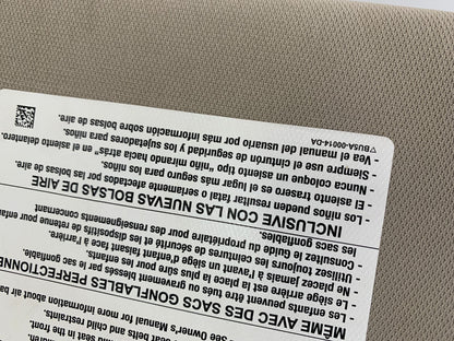 2009-2012 Ford Flex Driver Sun Visor Beige Illuminated OEM D01B54081