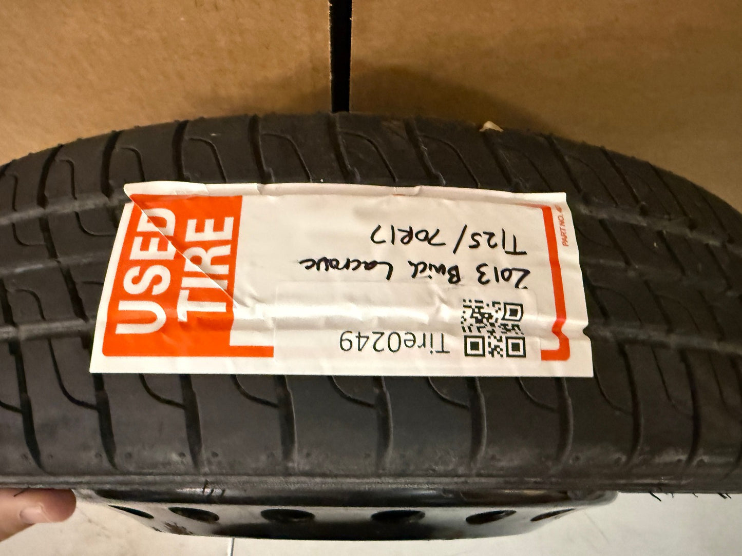 2010-2016 Buick Lacrosse Impala 17" Spare Tire Compact Donut Wheel T125/70R17