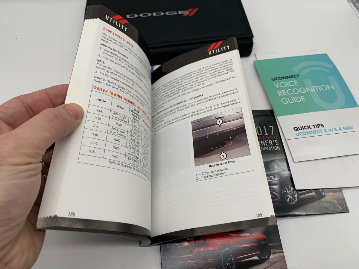 2017 Dodge Durango Owners Manual Set with Case OEM B03B44005