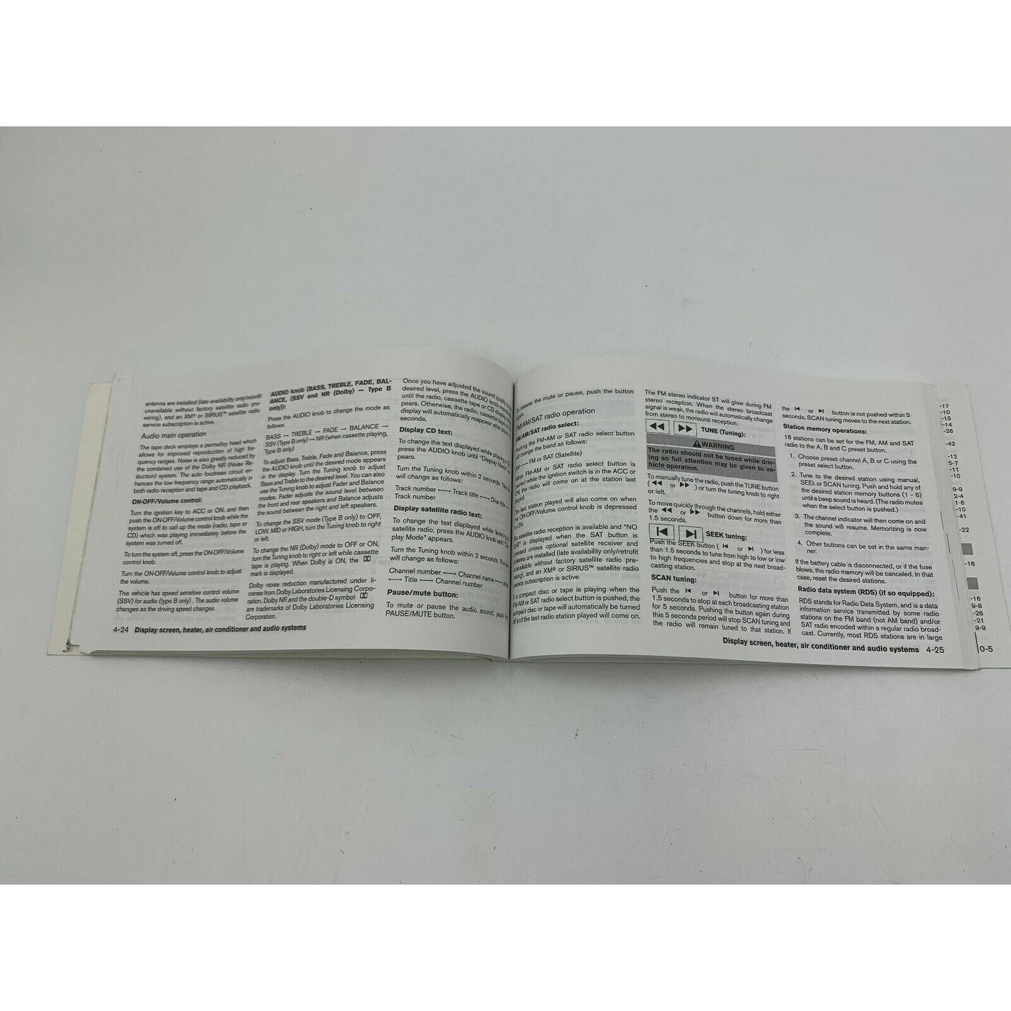 2004 Nissan Maxima Owners Manual OEM D02B25087