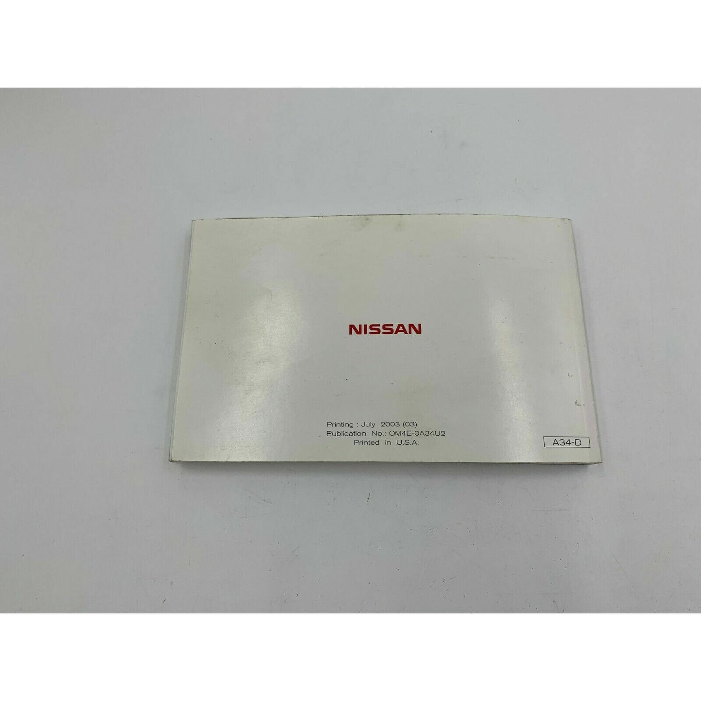 2004 Nissan Maxima Owners Manual OEM D02B25087