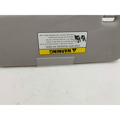 2011-2015 Hyundai Sonata Passenger Sun Visor Sunvisor Gray OEM A02B65002