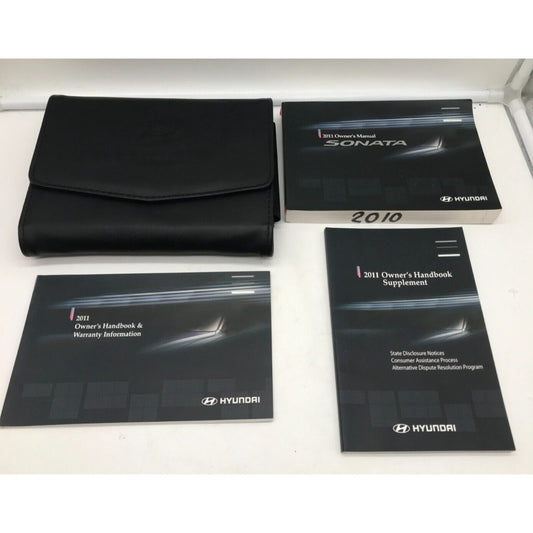 2011 Hyundai Sonata Owners Manual with Leather Case OEM C02B08060