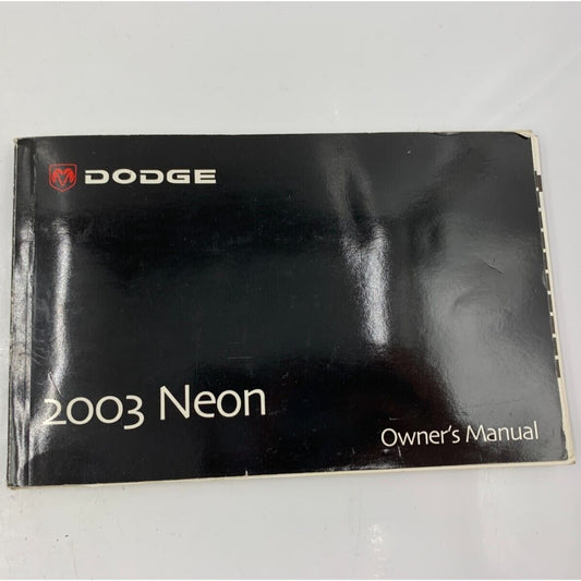 2003 Dodge Neon Owners Manual OEM C02B17084