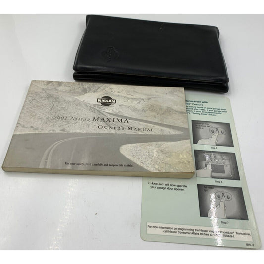 2001 Nissan Maxima Owners Manual Set with Case OEM B04B40089