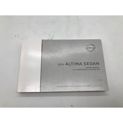 2019 Nissan Altima Sedan Owners Manual Set with Case OEM C02B08059