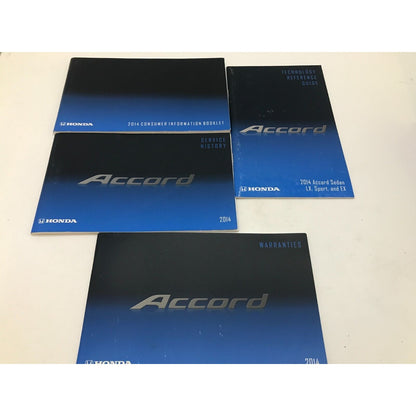 2014 Honda Accord Sedan Owners Manual Set with Case OEM E02B21024