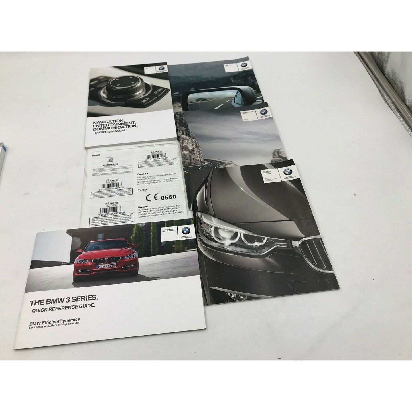 2014 BMW 3 Series Sedan Owners Manual Handbook Set with Case OEM C01B14045