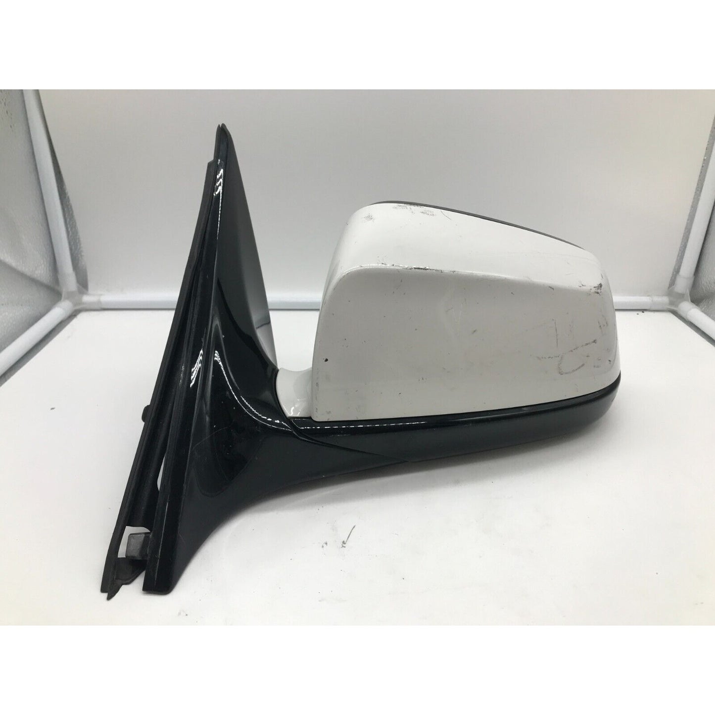 2009-2012 BMW 750i Driver Side View Power Door Mirror White OEM B01B37028