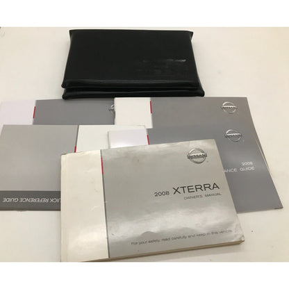 2008 Nissan XTerra X-Terra Owners Manual Set with Leather Case OEM D01B36037